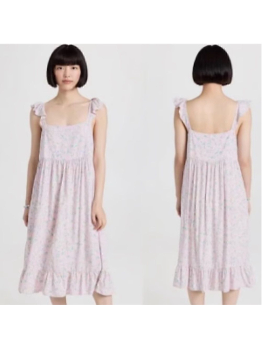 Sokee Collective Summer Flutter Dress in Lavender/Yellow Floral. Size XL. NWT!